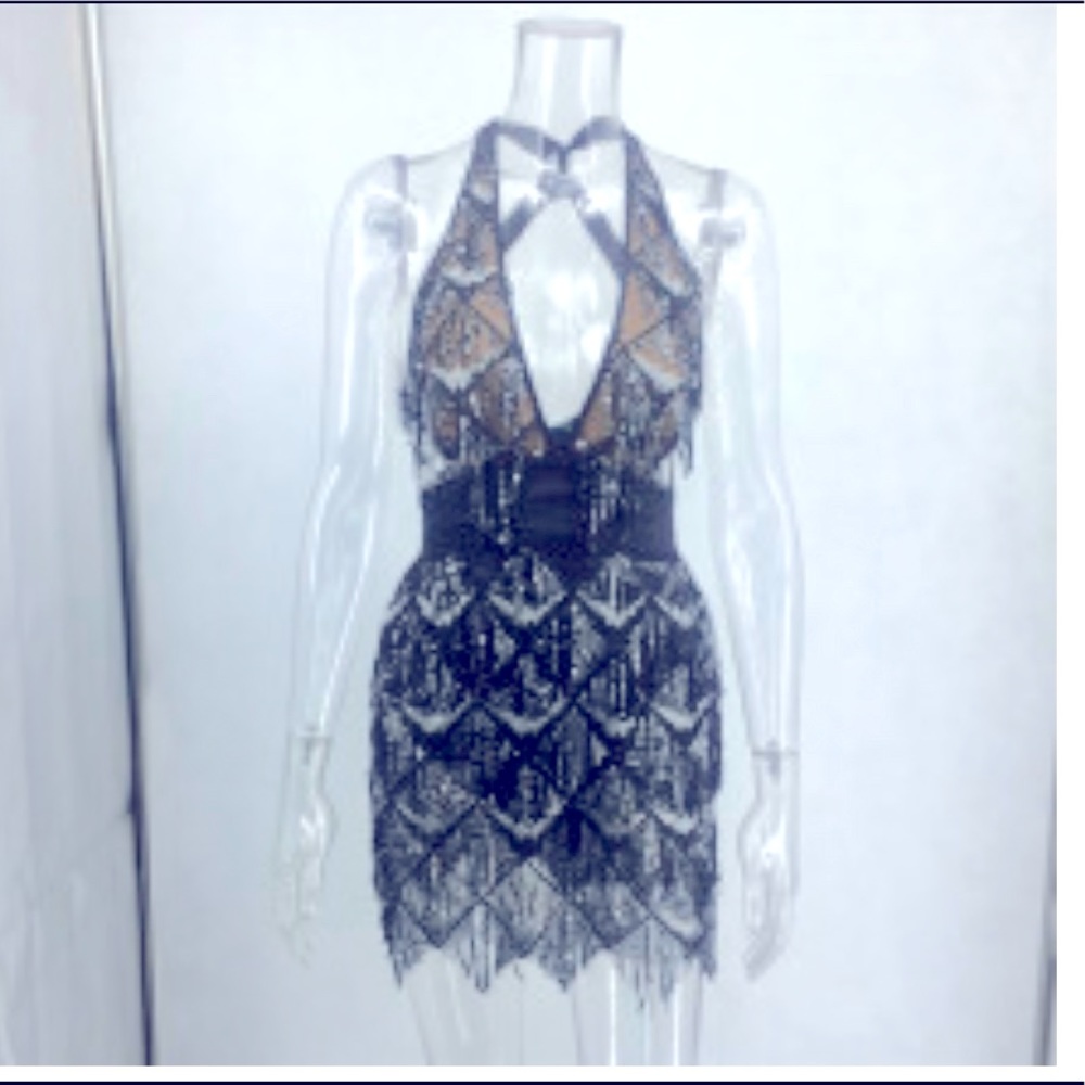 Black tassel dresss brand new